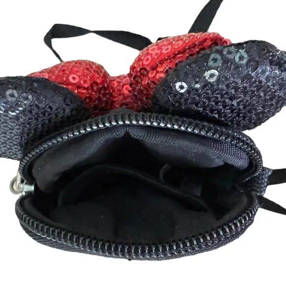 Disney Parks D-Tech Minnie Mouse Sequin Crossbody Phone Case Bag - Picture 5 of 7